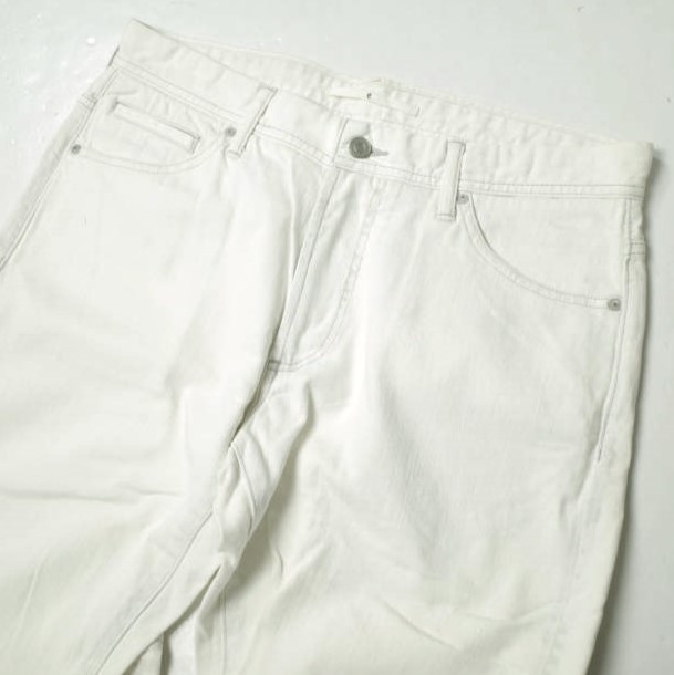 新品 e JEANS イージーンズ 日本製 岡山児島 5ポケットホワイトデニムパンツ e-18ss-p05 3 WHITE ジップフライ ジーンズ ボトムスの通販は
