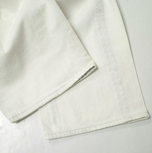 新品 e JEANS イージーンズ 日本製 岡山児島 5ポケットホワイトデニムパンツ e-18ss-p05 3 WHITE ジップフライ ジーンズ ボトムスの通販は