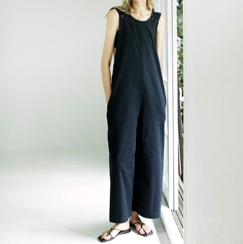 sana サナ 22SS 日本製 Combinaison Herringbone ヘリンボーン コンビネゾン satp-0306 Black サロペット オールインワン オーバーオール sana サナ 22SS 日本製 Combinaison Herringbone ヘリンボーン