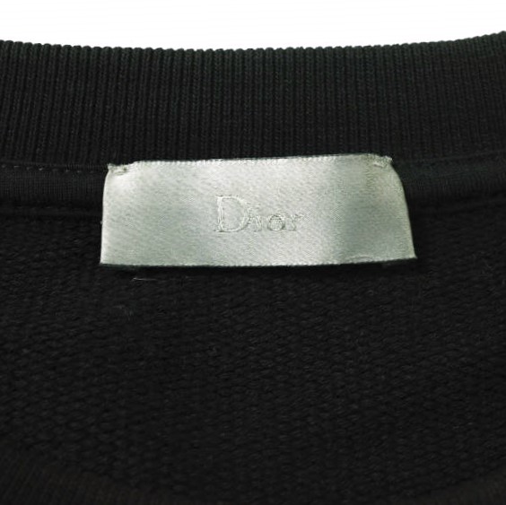 Dior HOMME ディオールオム 19SS Dior By Dior Sweatshirt サークルロゴ刺繍スウェット 333J666W5864 XS ブラック 裏毛 KIM JONES g20222の通販は