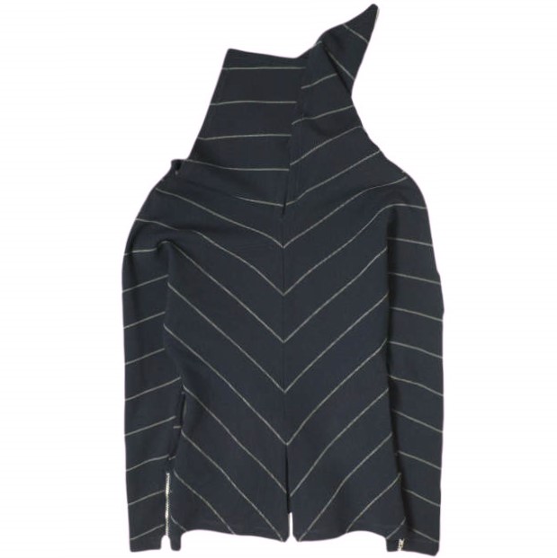 3.1 Phillip Lim スリーワン フィリップリム 20SS ピンストライプハイネックトップ E201-2681DBI XS NAVY ブラウス トップス