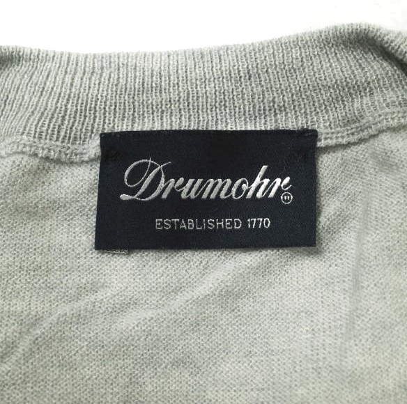DRUMOHR ドルモア イタリア製 ハイゲージショートスリーブクルーネックニット 1118-343-0211 48 ライトグレー セーター プルオーバー