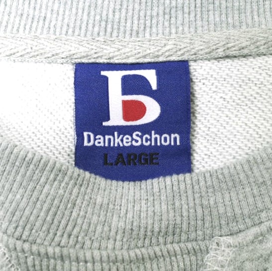 Danke Schon ダンケシェーン 24SS ロゴ刺繍 Vガゼットクルーネックスウェット UNS24036 L GRAY トレーナー 裏毛 トップス【新古品】【中古】【Danke Schon】 新品 Danke Schon ダンケシェーン 24SS ロゴ刺繍 Vガゼットクルー