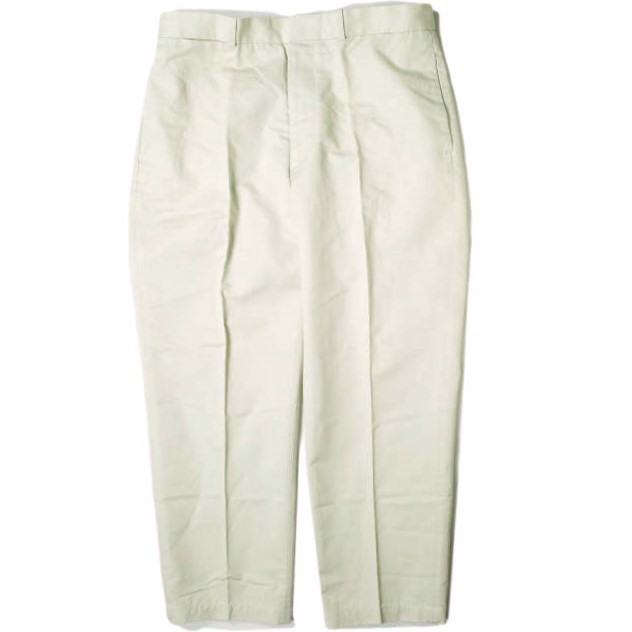 SCYE BASICS サイベーシックス 日本製 コットンリネンツイル ワイドテーパードチノパンツ 5119-81465 42 IVORY トラウザー ボトムス
