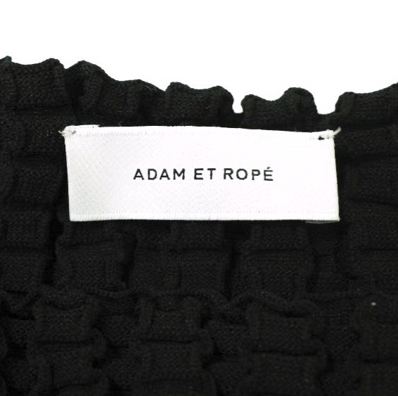 ADAM ET ROPE アダムエロペ 24SS サステナブル 凹凸ワッフルプルオーバー GAM04310 Free ブラック セーター ニット トップス【中古】【ADAM ET ROPE】 Adam et Rope' - ADAM ET ROPE アダムエロペ 24SS サステナブル 凹凸