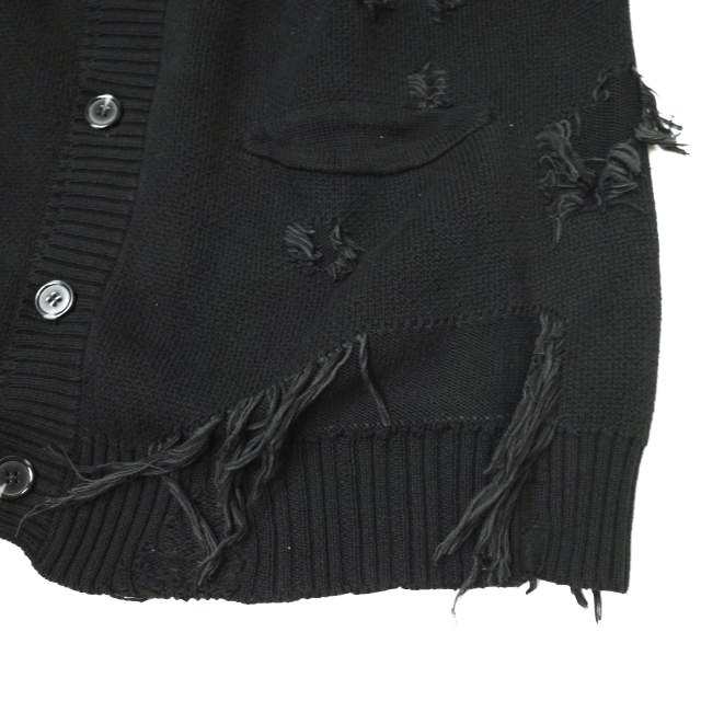 Danke Schon ダンケシェーン 23AW PREMIUM COTTON OVERSIZE DAMAGE KNIT CARDIGAN ダメージニットカーディガン 23A-KNL008-DS ブラックの通販は Danke Schon ダンケシェーン 23AW PREMIUM COTTON OVERSIZE DAMAGE KNIT CARDIGAN ダメージニットカーディガン 23A-KNL008-DS ブラックの通販は