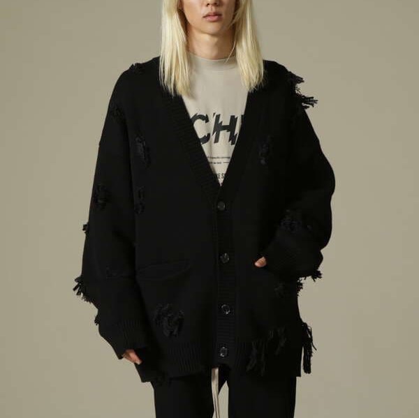 Danke Schon ダンケシェーン 23AW PREMIUM COTTON OVERSIZE DAMAGE KNIT CARDIGAN ダメージニットカーディガン 23A-KNL008-DS ブラックの通販は Danke Schon ダンケシェーン 23AW PREMIUM COTTON OVERSIZE DAMAGE KNIT CARDIGAN ダメージニットカーディガン 23A-KNL008-DS ブラックの通販は