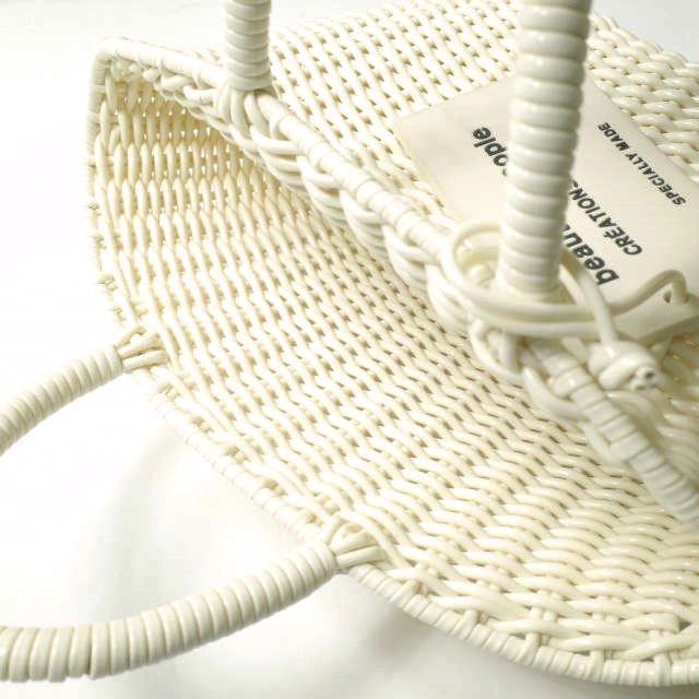 beautiful people ビューティフルピープル Tube Knitting Basket S チューブニッティングバスケット ecru ハンドバッグ かごバッグ
