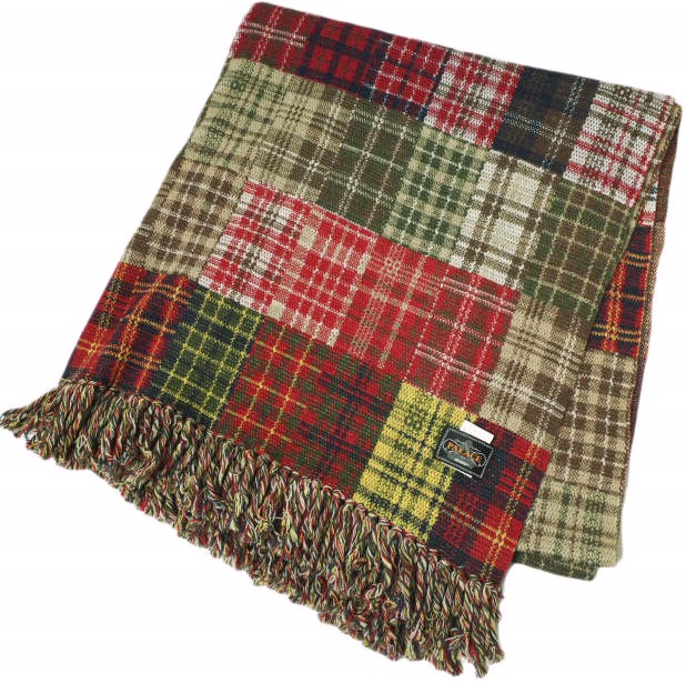 新品 PALACE x BEAMS PLUS パレス ビームスプラス 24AW 別注 BLANKET チェックパッチワーク 大判ブランケット 38-65-0066-156 RED/BEIGE