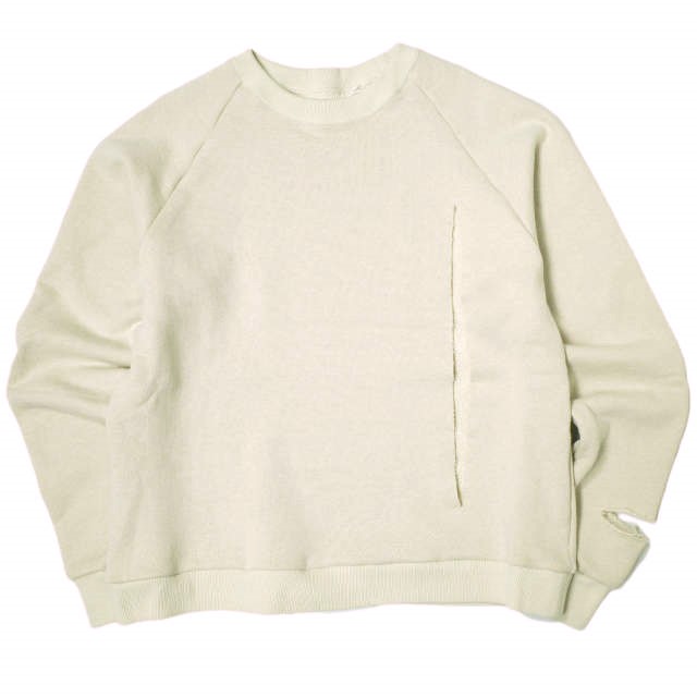 新品 RANDY ランディ 25SS 日本製 WATCH スリットクルーネックスウェットシャツ SS25-RCS01 1 BEIGE トレーナー 定価42,900円 ラグラン