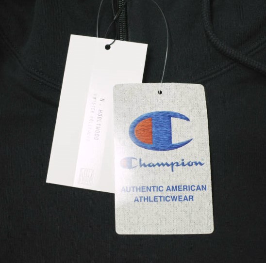新品 N.HOOLYWOOD x Champion エヌハリウッド チャンピオン 25SS MOCK NECK HOODIE モックネックフーディー C8-B113 L BLACK パーカー_3
