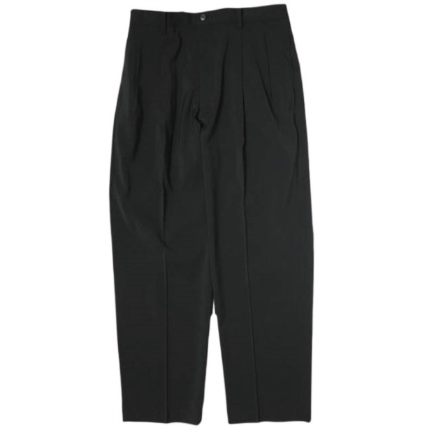 新品 yoko sakamoto ヨーコサカモト 25SS 日本製 DOUBLE PLEATED TROUSERS 2プリーツトラウザーズ YS-25SS-37 M BLACK パンツ g21151の通販は