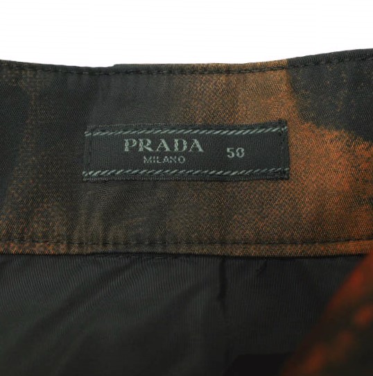 PRADA プラダ 22AW Re-Nylon Human Pantalone Shorts リナイロンバミューダショーツ SPG32 S182 11PZ 50 Orange トライアングルロゴ_7