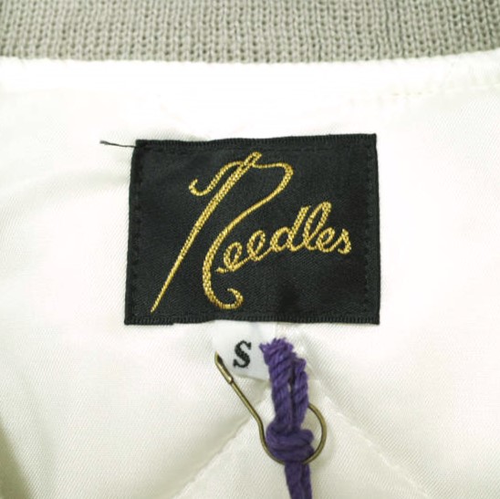 Needles ニードルス 20AW R.C.Sur Coat Faux Lthr Python リブカラーサーコート フェイクレザー パイソン柄 HM080 S Beige 中綿 ブルゾン