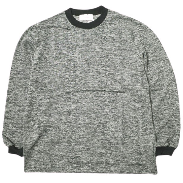 新品 Ernie Palo アーニーパロ 25SS Melange L/S T-shirt メランジロングスリーブTシャツ EP09CT07 48 BLACK 長袖 定価46,200円 リンガー