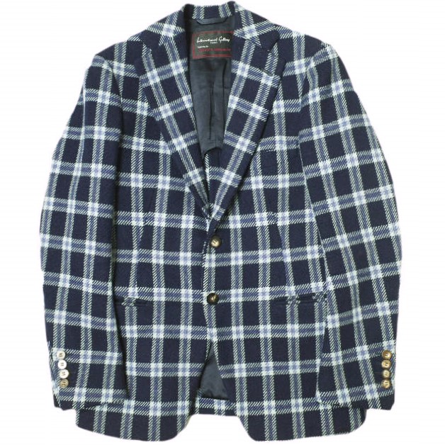 International Gallery BEAMS by Takahiro Matsushita 松下貴宏 COLOR CHECK 2B JACKET カラーチェック2Bテーラードジャケット 42 NAVY