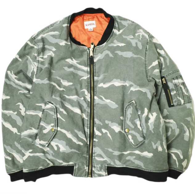 KAMIYA x FOSTEX GARMENTS カミヤ 24AW F.M.C.D. Camouflage Wash MA-1 ウォッシュ加工 カモフラージュ フライトジャケット G13BL017 L