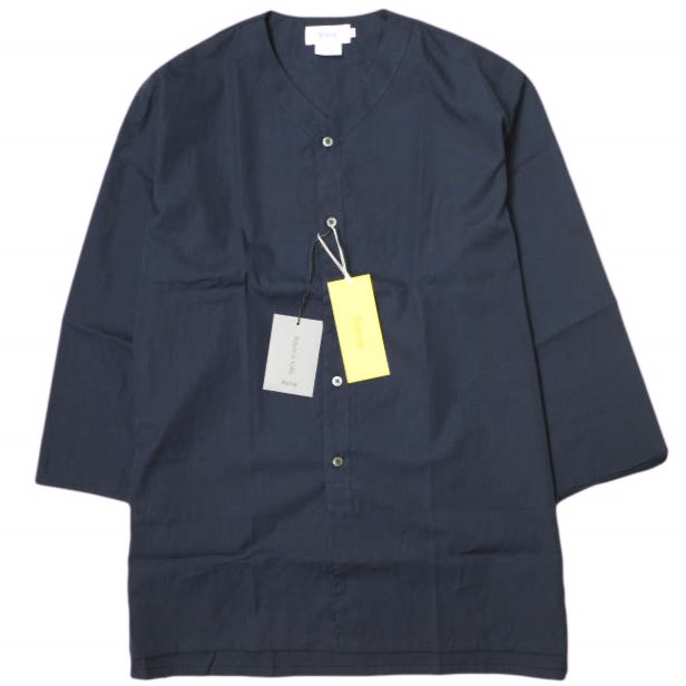 新品 Riprap リップラップ 25SS B.P.D SHIRTS (100/2 GIZA POPLIN) ギザポプリン ベースボールシャツ RRS1902 L NAVY パジャマ ダボ