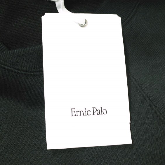 新品 Ernie Palo アーニーパロ 25SS 日本製 Crew Neck Sweat ロゴ刺繍 クルーネックスウェット EP09CT02 48 BLACK トレーナー ラグラン_2