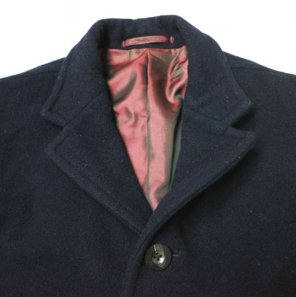 FUJITO フジト 日本製 ソフトメルトンウールチェスターコート S ネイビー アウター FUJITO フジト 日本製 ソフトメルトンウールチェスターコート S ネイビー アウター