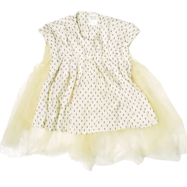 RhodolirioN ロドリリオン 23SS Frill Top - Tulle & Cut Dobby フリルトップ チュール アンド カットドビー ノースリーブ ブラウス