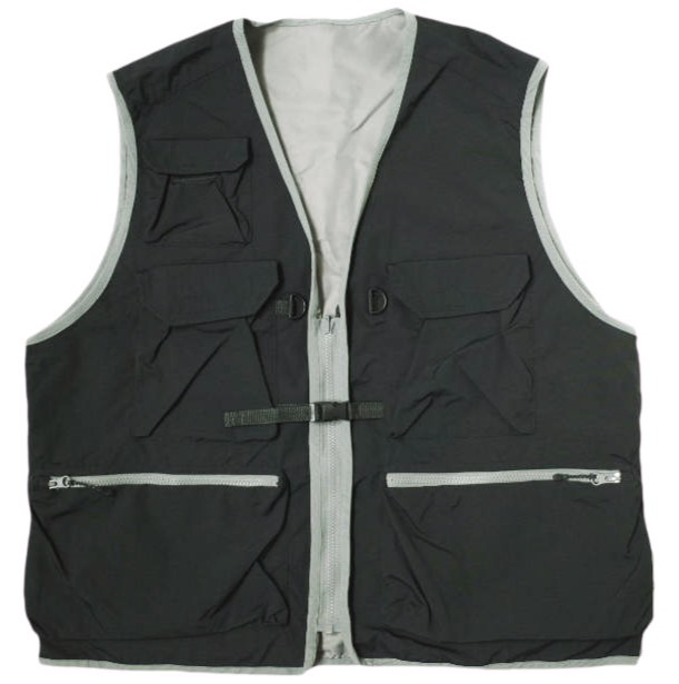 Acy エイシー 24SS 2WAY UTILITY VEST リバーシブルユーティリティーベスト ACY-24SS-004 4(XXL) Black ジレ MIN-NANO ミンナノ トップス