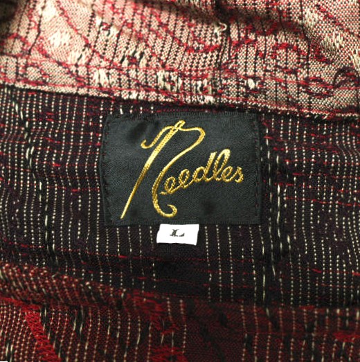 Needles ニードルス 22SS 日本製 Pullover Parka - R/W Jacquard レーヨンウール プルオーバーパーカー KP098 L RED ロング トップス_5