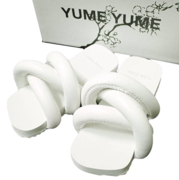 新品 YUME YUME ユメユメ TYRE SLIDE タイヤ サンダル TS0012 36(22.5-23cm) WHITE シューズ