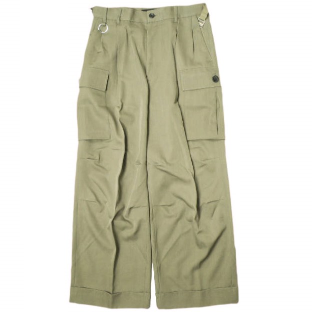 th products ティーエイチプロダクツ 20AW CARGO PANTS ウールギャバジン カーゴパンツ 2002-P08-M202 46 KHAKI 2タック スラックス