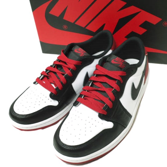 新品 NIKE ナイキ AIR JORDAN 1 RETRO LOW OG エアジョーダン 1 CZ0790-106 US10.5(28.5cm) WHITE/BLACK-VARSITY RED Black Toe つま黒