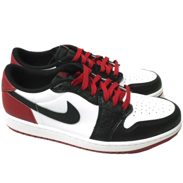 新品 NIKE ナイキ AIR JORDAN 1 RETRO LOW OG エアジョーダン 1 CZ0790-106 US10.5(28.5cm) WHITE/BLACK-VARSITY RED Black Toe つま黒