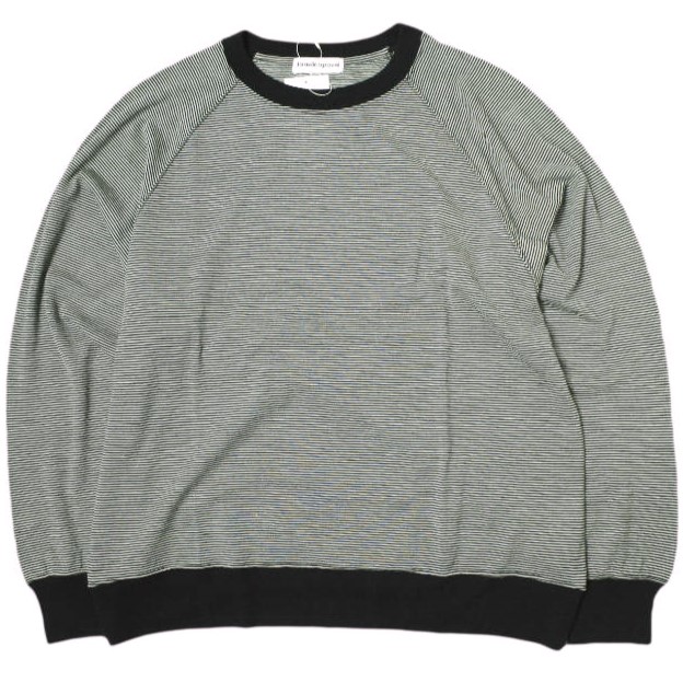 新品 CABARET POVAL キャバレーポヴァール 25SS Merino Wool Raglan Top メリノウールボーダーTシャツ 25SS-PVA-CS01 L Black Stripe