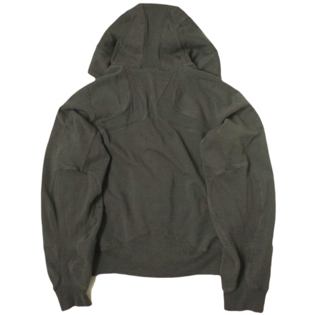 新品 NVRFRGT ネヴァーフォーゲット 25SS PANELLED ZIP UP HOODIE パネルドジップアップフーディ NF251T01 2 DARK BROWN 裏毛 パーカー_1