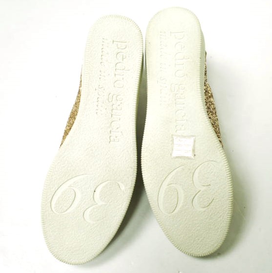 新品 Pedro Garcia ペドロガルシア PEYTON グリッタースリッポン 39(25.5cm) GOLD 定価36,300円 スニーカー シューズ