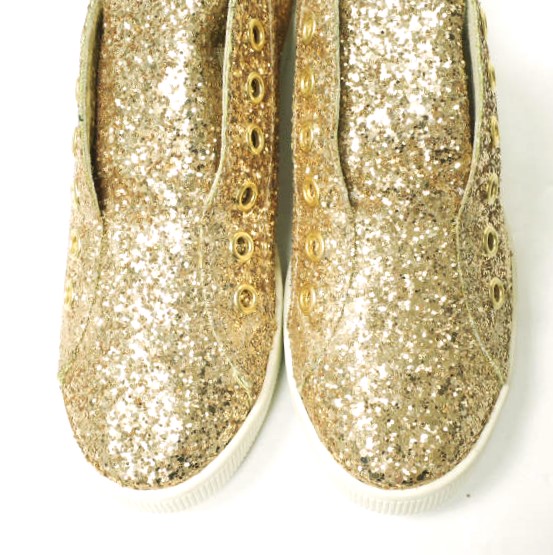 新品 Pedro Garcia ペドロガルシア PEYTON グリッタースリッポン 39(25.5cm) GOLD 定価36,300円 スニーカー シューズ