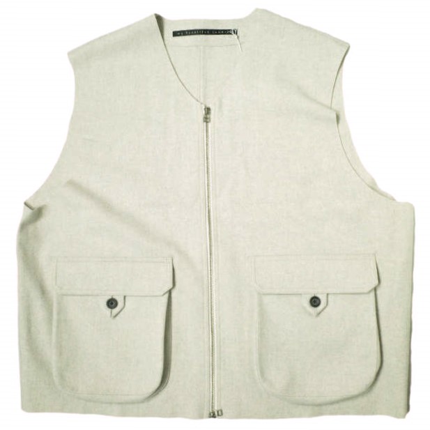 新品 my beautiful landlet マイビューティフルランドレット 24AW MELTON FABRIC ZIP VEST ウールメルトンジップベスト WM13-BS242131 1