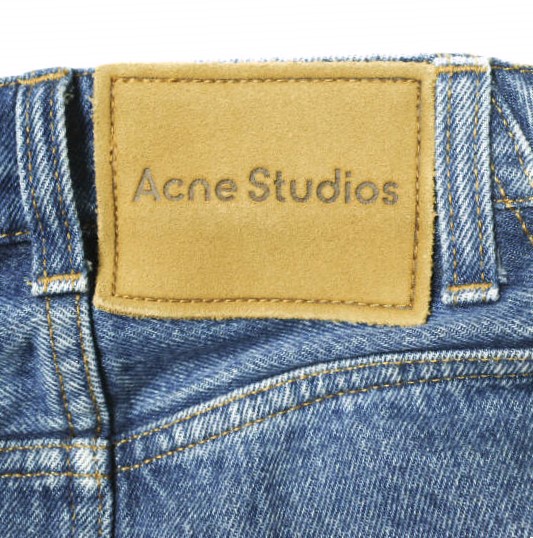 新品 Acne Studios アクネストゥディオズ 24SS DENIM BIKER TROUSERS バイカーデニムパンツ FN-MN-TROU000973 44 MID BLUE 定価183,_8