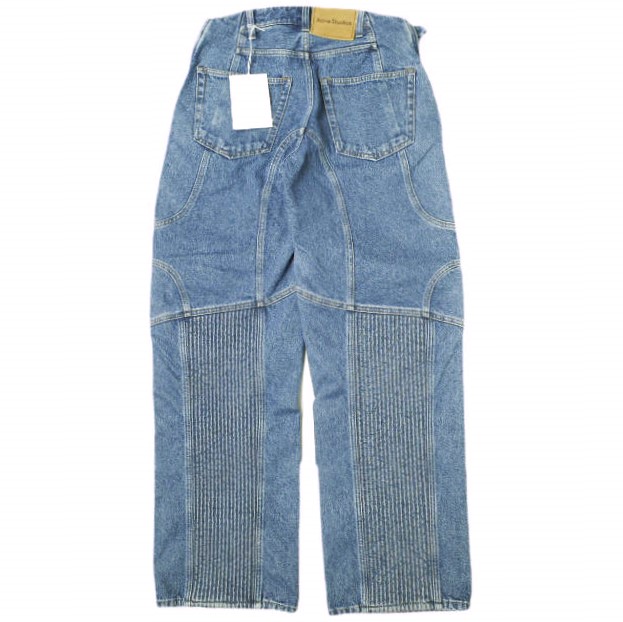 新品 Acne Studios アクネストゥディオズ 24SS DENIM BIKER TROUSERS バイカーデニムパンツ FN-MN-TROU000973 44 MID BLUE 定価183,_1