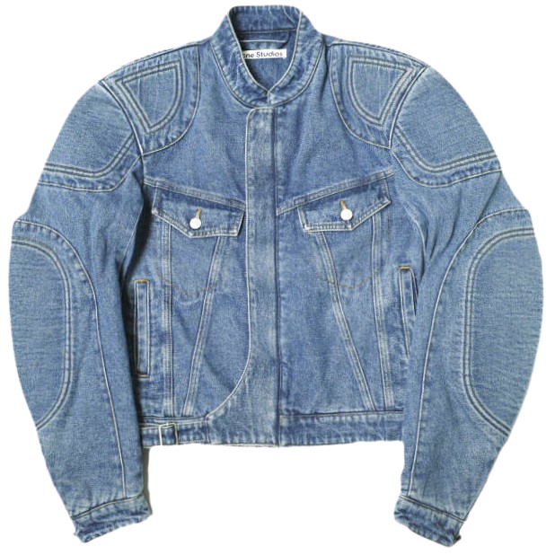 新品 Acne Studios アクネストゥディオズ 24SS BIKER DENIM JACKET バイカーデニムジャケット FN-MN-OUTW001115 44 BLUE 定価217,800円