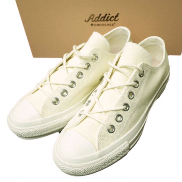 新品 CONVERSE ADDICT コンバースアディクト CHUCK TAYLOR CANVAS OX チャックテイラーキャンバスオックス 1AD250 US4.5(23cm) OFF WHITE
