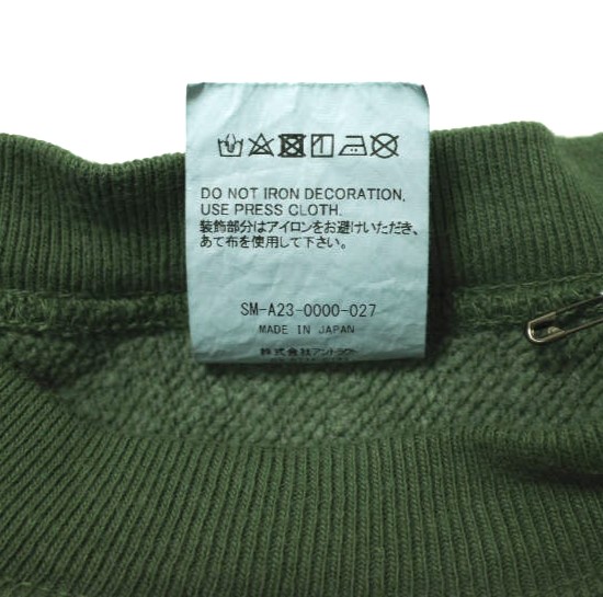 新品 SAINT MICHAEL セントマイケル 23AW CRW N SWT / LOGO ロゴ刺繍 クルーネックスウェット SM-A23-0000-027 L GREEN SAINT Mxxxxxx_6