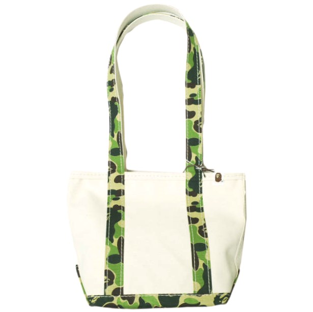 新品 SAINT MICHAEL x A BATHING APE セントマイケル 24SS AP_TOTE BAG / SMALL / WT+CAM キャンバストートバッグ SM-YS8-0000-C32