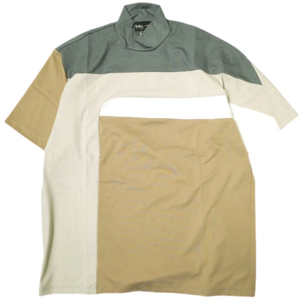 新品 kolor カラー 24SS 日本製 ライトポンチハイネックカットソー 24SCM-T03202 2 BEIGE 半袖 モックネック Tシャツ 定価38,500円