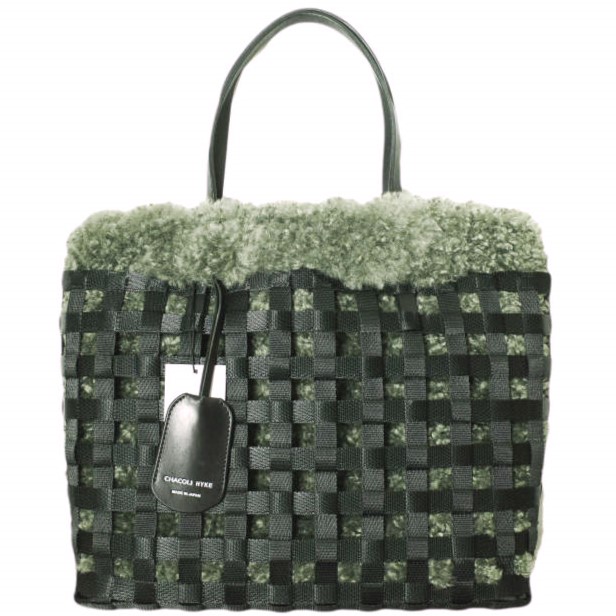 2wayで使えます♪HYKE×CHACOLI バスケットバッグ ファーバッグ HYKE× CHACOLI ファーバッグ 2way バケットバッグ 新品 HYKE x CHACOLI