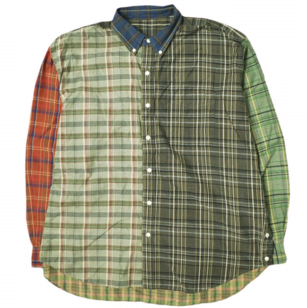 SSZ エスエスズィー 25SS 日本製 COLOR BLOCK SHIRTS クレイジーパターンチェックBDシャツ 11-11-1209-139 M Murti BEAMS BD CRAZY