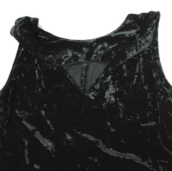 CITYSHOP シティショップ 25SS VELVET TWIST DRESS ベルベッドツイストドレス 25040042844010 38 ブラック ベロア マキシ ワンピース