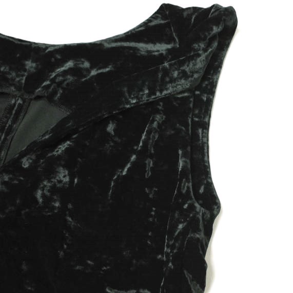 CITYSHOP シティショップ 25SS VELVET TWIST DRESS ベルベッドツイストドレス 25040042844010 38 ブラック ベロア マキシ ワンピース