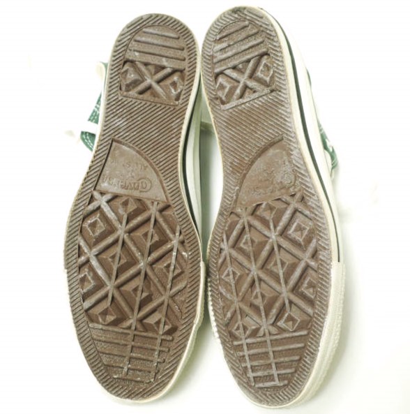 CONVERSE コンバース アメリカ製 90s ALL STAR HI MADE IN USA ヴィンテージ オールスター US7(25.5cm) GREEN キャンバス USA製 g22192