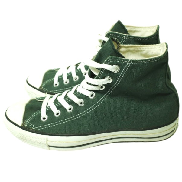 CONVERSE コンバース アメリカ製 90s ALL STAR HI MADE IN USA ヴィンテージ オールスター US7(25.5cm) GREEN キャンバス USA製 g22192
