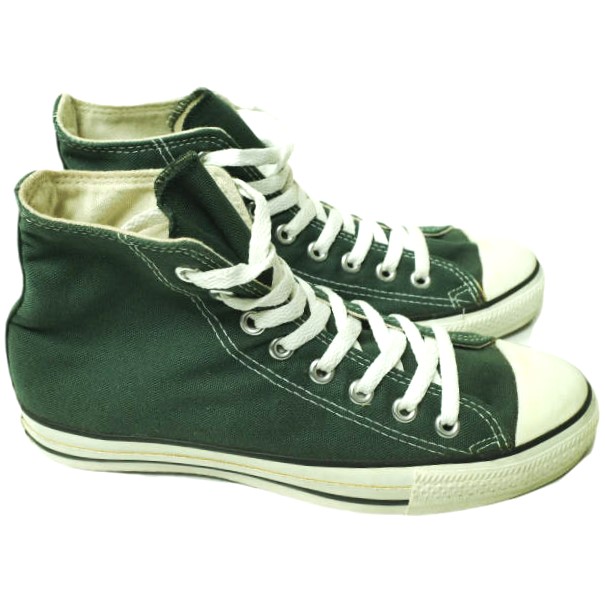 CONVERSE コンバース アメリカ製 90s ALL STAR HI MADE IN USA ヴィンテージ オールスター US7(25.5cm) GREEN キャンバス USA製 g22192